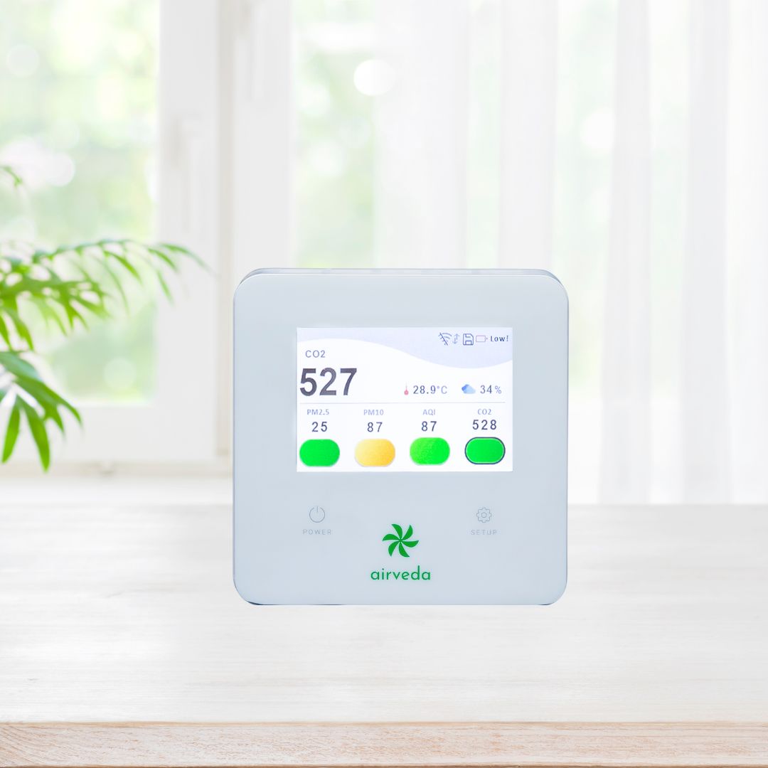 Airveda PM2.5, PM10, CO2, Temp, Humidity Monitor Touch
