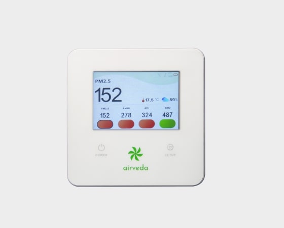 Airveda PM2.5, PM10, CO2, Temp, Humidity Monitor Touch
