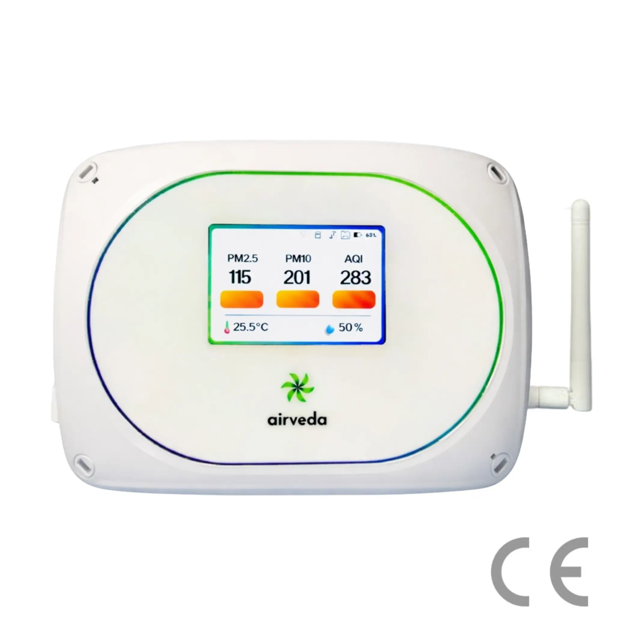 Airveda PM2.5, PM10, and Temperature, Humidity, Wind Speed, Wind Direction, Light and Noise Monitor