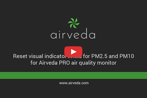 Tutorial - Changing visual indicator limits for Airveda PRO air quality monitor