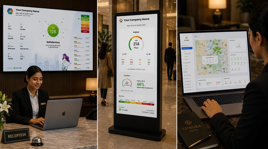 Airveda data platform dashboard for air quality monitoring