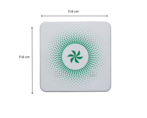 RESET certified Airveda PM2.5, PM10, CO2, TVOC, Temp, Humidity Monitor