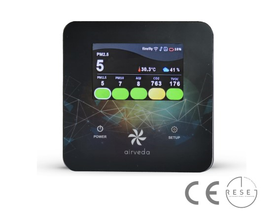 Airveda PM2.5, PM10, and Temperature, Humidity, Wind Speed, Wind Direction, Light and Noise Monitor